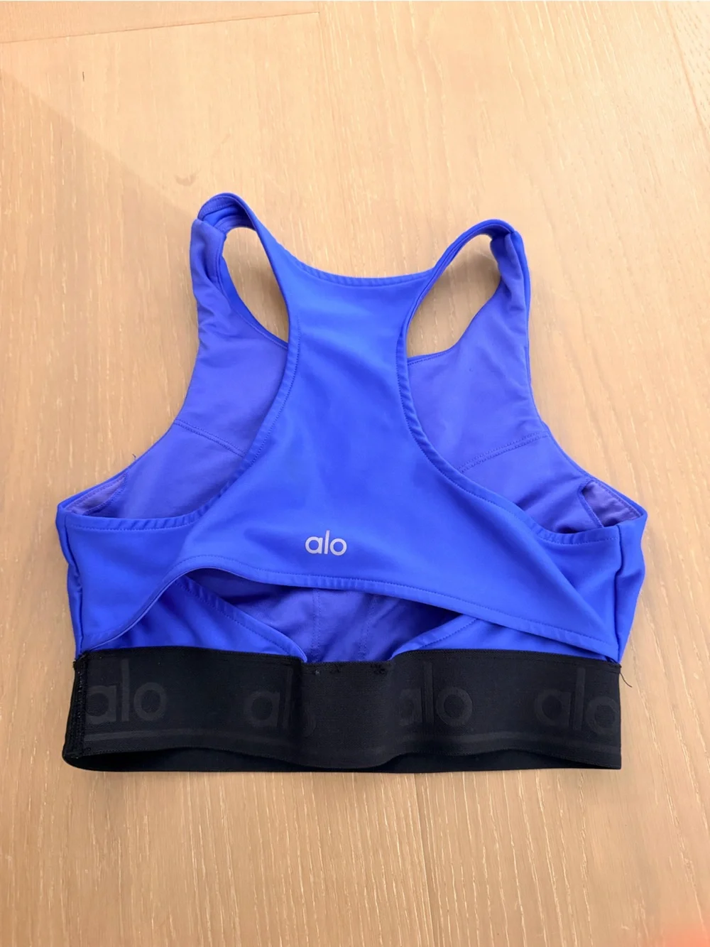 Alo yoga High Neck Racerback Sports Bra in Cobalt Blue/purple color XS
